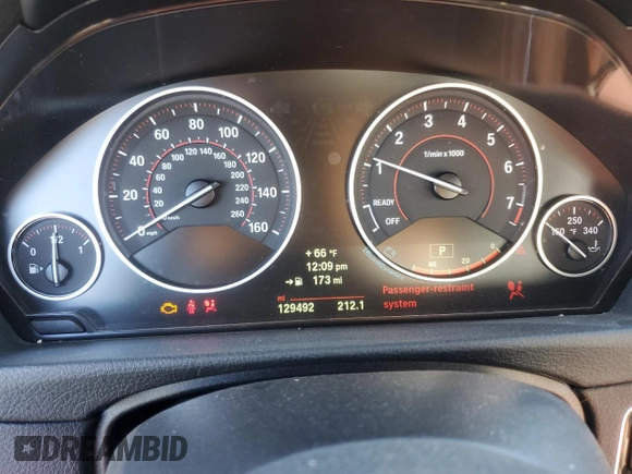 2014 BMW 3 Series 328i xDrive with VIN WBA3G7C52EKN36613, listed as a Copart auction lot 82602954 with 129,492 mi miles and Salvage Title. Bid and sale history available at carsss.com. Image 9.