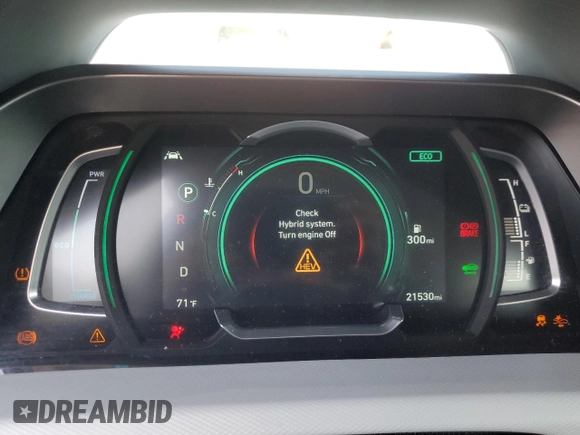 2020 Hyundai Ioniq SE with VIN KMHC75LC7LU241476, listed as a Copart auction lot 48621135 with 21,530 mi miles and Salvage title. Bid and sale history available at DreamBid. Image 9.