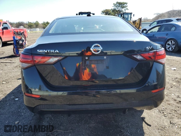 2021 Nissan Sentra SV with VIN 3N1AB8CV5MY225873, listed as a Copart auction lot 52103995 with 25,362 mi miles and Salvage Title. Bid and sale history available at DreamBid. Image 6.