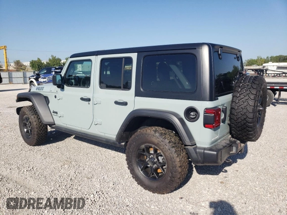 2024 Jeep Wrangler Sport S с VIN 1C4PJXDG6RW267276, выставлен на аукционе Copart как лот 68360524 с пробегом Не указан миль и Списание • Salvage title. История ставок и продаж доступна на DreamBid. Изображение 2.
