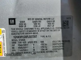 2015 Chevrolet Traverse LS z VIN 1GNKVFED0FJ337397, wystawiony jako Copart lot #55822825 z przebiegiem 161 838 mil mil oraz Czysty tytuł • Clean title. Historia ofert i sprzedaży dostępna na DreamBid. Obrazek 13.