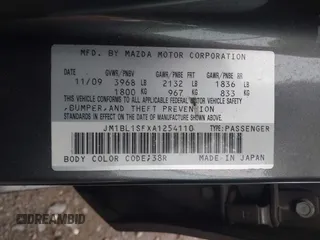 2010 Mazda 3 i Sport z VIN JM1BL1SFXA1254110, wystawiony jako IAAI lot #42226657 z przebiegiem 154 187 mil mil oraz . Historia ofert i sprzedaży dostępna na DreamBid. Obrazek 9.