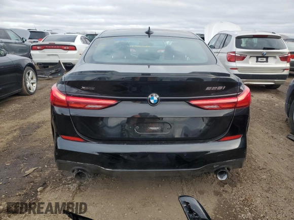 2020 BMW 2 Series 228i xDrive with VIN WBA73AK08L7F74933, listed as a Copart auction lot 43455985 with 37,814 mi miles and Salvage Title. Bid and sale history available at carsss.com. Image 6.