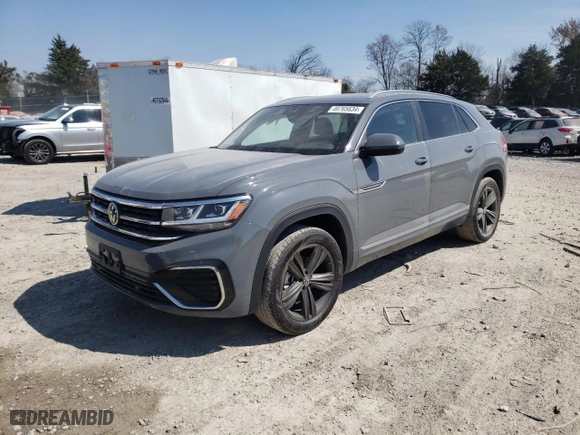 2022 Volkswagen Atlas Cross Sport 3.6L V6 SEL R-Line with VIN 1V2SE2CA4NC209563, listed as a Copart auction lot 46765634 with 35,817 mi miles and Salvage Title. Bid and sale history available at carsss.com. Image 1.