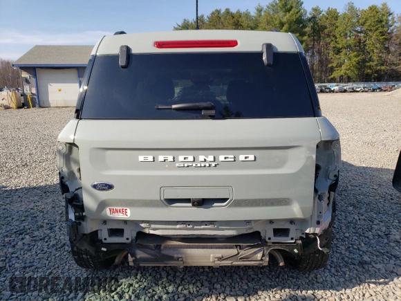 2023 Ford Bronco Sport Big Bend with VIN 3FMCR9B64PRD48415, listed as a Copart auction lot 53999135 with 27,756 mi miles and Salvage title. Bid and sale history available at DreamBid. Image 6.