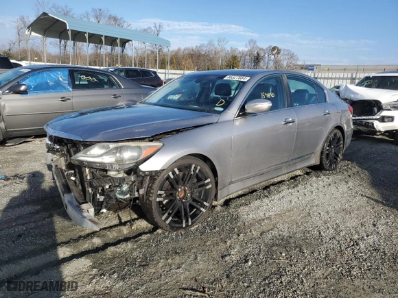 2012 Hyundai Genesis 5.0L with VIN KMHGC4DH8CU187056, listed as a Copart auction lot 86327684 with 154,890 mi miles and Salvage Title. Bid and sale history available at carsss.com. Image 1.