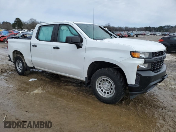2021 Chevrolet Silverado 1500 Work Truck with VIN 1GCUYAEF6MZ240376, listed as a Copart auction lot 87889315 with 83,680 mi miles and Salvage Title. Bid and sale history available at DreamBid. Image 4.