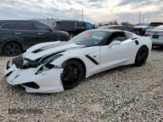 2018 Chevrolet Corvette 2LT with VIN 1G1YD2D70J5101448, listed as a Copart auction lot 43195995 with 34,473 mi miles and Salvage Title. Bid and sale history available at carsss.com. Image 1.