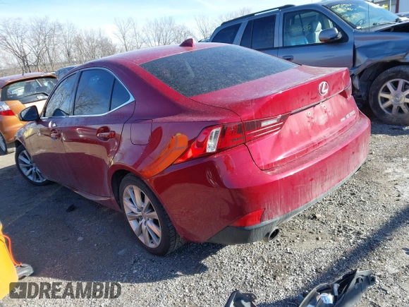 2014 Lexus IS 250 with VIN JTHCF1D22E5014925, listed as a IAAI auction lot 41580633 with 118,800 mi miles. Bid and sale history available at carsss.com. Image 3.