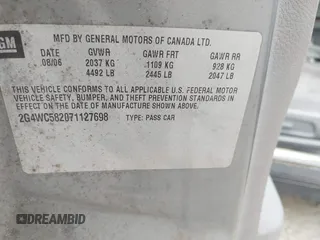2007 Buick LaCrosse CX с VIN 2G4WC582071127698, выставлен на аукционе IAAI как лот 42136930 с пробегом 164 997 миль миль и . История ставок и продаж доступна на DreamBid. Изображение 9.