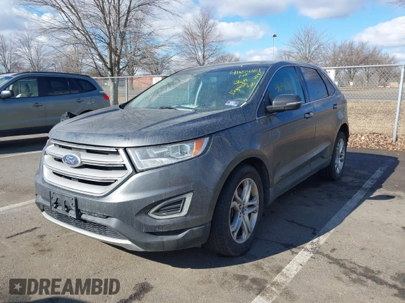 2017 Ford Edge Titanium with VIN 2FMPK4K92HBB82477, listed as a IAAI auction lot 41694124 with 126,524 mi miles. Bid and sale history available at carsss.com. Image 2.