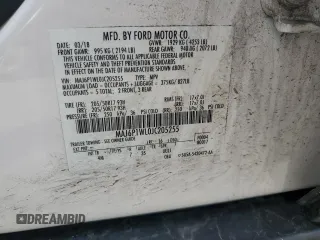 2018 Ford EcoSport Titanium z VIN MAJ6P1WL0JC205255, wystawiony jako Copart lot #57236765 z przebiegiem 53 808 mil mil oraz Szkoda całkowita • Salvage title. Historia ofert i sprzedaży dostępna na DreamBid. Obrazek 13.