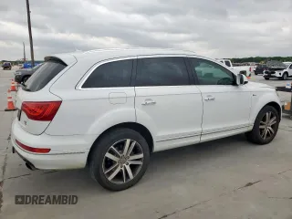 2015 Audi Q7 Premium Plus with VIN WA1LGAFE2FD023602, listed as a Copart auction lot 53737705 with 102,395 mi miles and Salvage Title. Bid and sale history available at DreamBid. Image 3.