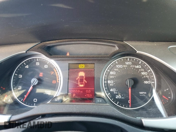 2010 Audi A4 2.0T Premium with VIN WAUBFAFL9AN029142, listed as a Copart auction lot 87766525 with 109,559 mi miles and Salvage Title. Bid and sale history available at carsss.com. Image 9.