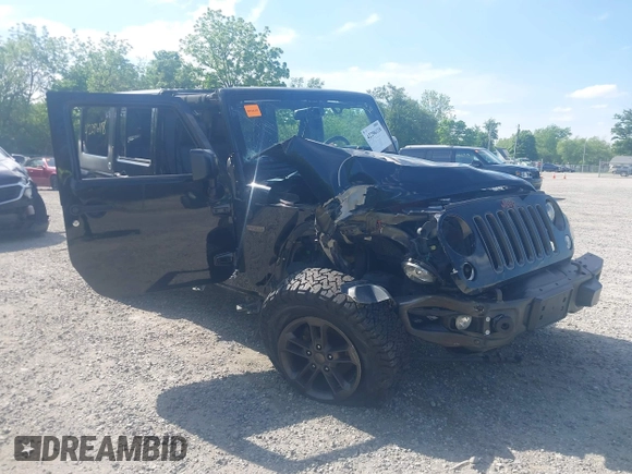 2016 Jeep Wrangler Unlimited Sahara with VIN 1C4BJWEG8GL253803, listed as a IAAI auction lot 42296118 with 163,463 mi miles and . Bid and sale history available at DreamBid. Image 1.