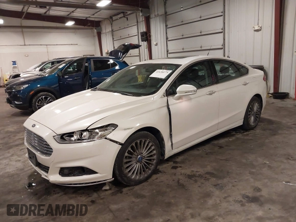 2013 Ford Fusion Titanium with VIN 3FA6P0K96DR123542, listed as a IAAI auction lot 41630275 with 140,698 mi miles. Bid and sale history available at carsss.com. Image 2.