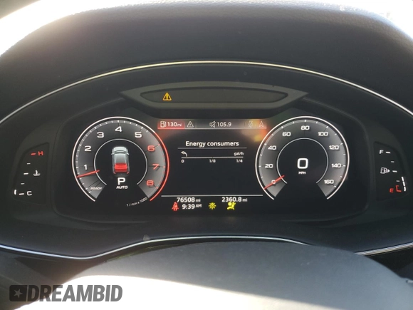 2019 Audi Q8 Premium Plus with VIN WA1EVAF1XKD041089, listed as a Copart auction lot 44420035 with 76,508 mi miles and Salvage Title. Bid and sale history available at carsss.com. Image 9.