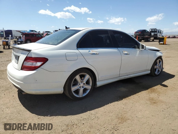 2011 Mercedes-Benz C 300 Sport with VIN WDDGF8BB5BR144268, listed as a Copart auction lot 53748895 with 189,233 mi miles and Salvage title. Bid and sale history available at DreamBid. Image 3.
