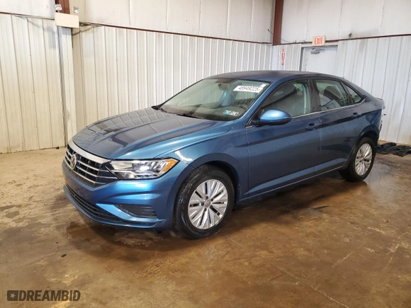 2019 Volkswagen Jetta S with VIN 3VWC57BU2KM197838, listed as a Copart auction lot 48949225 with 52,771 mi miles and Salvage Title. Bid and sale history available at carsss.com. Image 1.