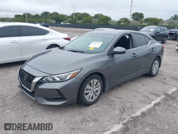 2020 Nissan Sentra S with VIN 3N1AB8BVXLY291612, listed as a IAAI auction lot 41397437 with 45,009 mi miles. Bid and sale history available at carsss.com. Image 2.