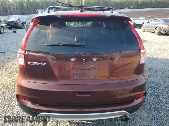 2015 Honda CR-V EX-L with VIN 2HKRM3H77FH502708, listed as a Copart auction lot 49065785 with 0 mi miles and Salvage Title. Bid and sale history available at carsss.com. Image 6.