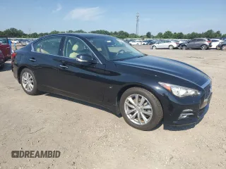 2015 Infiniti Q50 Premium with VIN JN1BV7AR7FM407060, listed as a Copart auction lot 63503495 with 81,897 mi miles and Clean title. Bid and sale history available at DreamBid. Image 4.