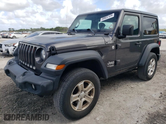 2020 Jeep Wrangler Sport with VIN 1C4GJXAG7LW274054, listed as a Copart auction lot 59922124 with 39,652 mi miles and Salvage title. Bid and sale history available at DreamBid. Image 1.