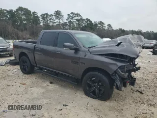 2018 Ram 1500 Night with VIN 1C6RR7MT4JS109407, listed as a Copart auction lot 46451705 with 165,377 mi miles and Salvage Title. Bid and sale history available at carsss.com. Image 4.