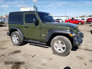 2021 Jeep Wrangler Sport S with VIN 1C4HJXAG0MW577361, listed as a Copart auction lot 75499554 with 39,529 mi miles and Salvage Title. Bid and sale history available at DreamBid. Image 4.