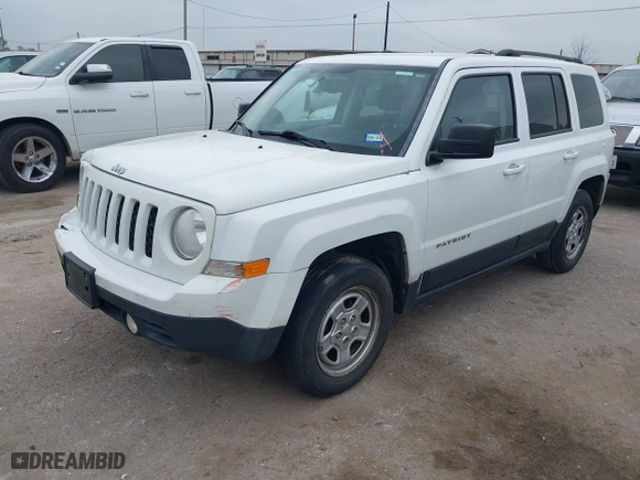 2016 Jeep Patriot Sport with VIN 1C4NJPBBXGD562646, listed as a IAAI auction lot 41929451 with 170,460 mi miles. Bid and sale history available at carsss.com. Image 2.