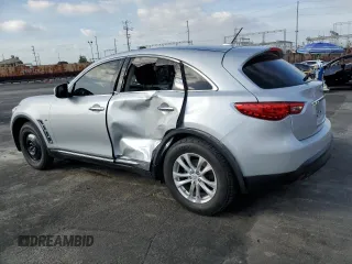 2016 Infiniti QX70 with VIN JN8CS1MW7GM753074, listed as a Copart auction lot 44591025 with 128,120 mi miles and Salvage Title. Bid and sale history available at DreamBid. Image 2.