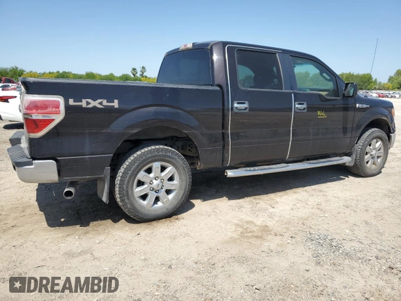 2013 Ford F-150 XL with VIN 1FTFW1EF5DKD25328, listed as a Copart auction lot 52443495 with 166,386 mi miles and Salvage Title. Bid and sale history available at carsss.com. Image 3.
