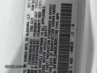 2012 Honda Odyssey EX-L with VIN 5FNRL5H69CB051748, listed as a Copart auction lot 46780975 with 170,289 mi miles and Salvage Title. Bid and sale history available at carsss.com. Image 13.