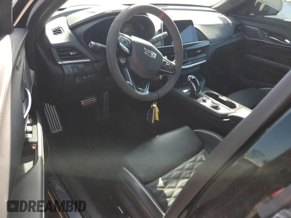 2023 Cadillac CT4-V Blackwing with VIN 1G6DL5RP5P0410487, listed as a Copart auction lot 52777455 with Not Provided miles and Salvage Title. Bid and sale history available at DreamBid. Image 8.