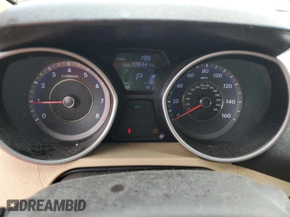 2013 Hyundai Elantra GLS with VIN KMHDH4AE5DU753769, listed as a Copart auction lot 58763055 with 108,331 mi miles and Salvage title. Bid and sale history available at DreamBid. Image 9.