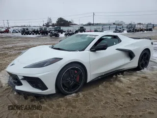 2024 Chevrolet Corvette 2LT with VIN 1G1YB3D45R5101085, listed as a Copart auction lot 43045215 with 4,256 mi miles and Salvage Title. Bid and sale history available at carsss.com. Image 1.
