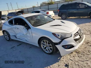 2015 Hyundai Genesis Coupe 3.8L Base with VIN KMHHT6KJXFU129332, listed as a Copart auction lot 80962994 with Not provided miles and Salvage title. Bid and sale history available at DreamBid. Image 4.
