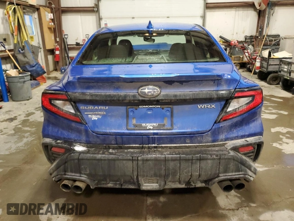 2022 Subaru WRX Premium with VIN JF1VBAH60N8026806, listed as a Copart auction lot 84015484 with 56,833 mi miles and Salvage Title. Bid and sale history available at carsss.com. Image 6.