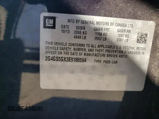 2014 Buick Regal Premium II with VIN 2G4GS5GX3E9188594, listed as a Copart auction lot 76417964 with Not provided miles and Salvage title. Bid and sale history available at DreamBid. Image 12.