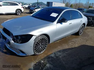 2022 Mercedes-Benz S-Class S 580 with VIN W1K6G7GB3NA145076, listed as a IAAI auction lot 41387999 with 15,160 mi miles. Bid and sale history available at carsss.com. Image 18.
