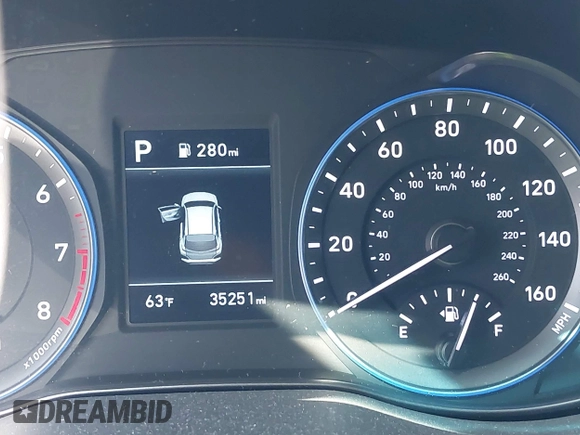 2020 Hyundai Kona SE with VIN KM8K12AA7LU424244, listed as a IAAI auction lot 42081675 with 35,251 mi miles. Bid and sale history available at carsss.com. Image 15.