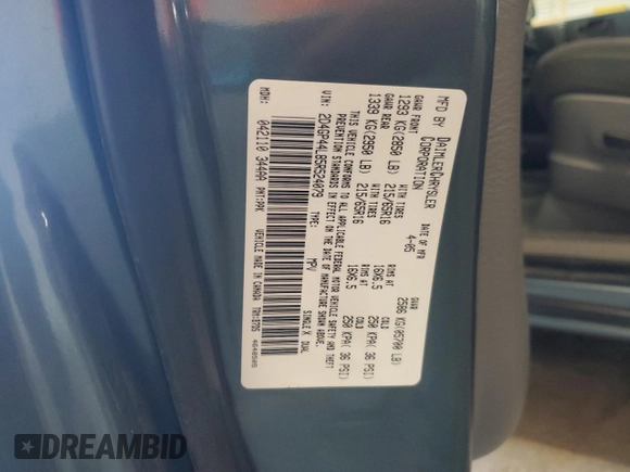 2005 Dodge Caravan SXT с VIN 2D4GP44L85R524079, выставлен на аукционе Copart как лот 63490555 с пробегом 116 857 миль миль и Списание • Salvage title. История ставок и продаж доступна на DreamBid. Изображение 13.