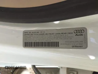 2012 Audi A7 Prestige with VIN WAU3GAFC1CN101990, listed as a IAAI auction lot 42452981 with Not provided miles and . Bid and sale history available at DreamBid. Image 9.