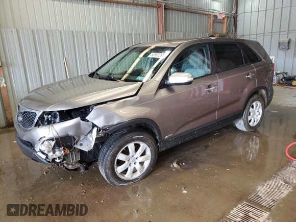 2011 Kia Sorento LX with VIN 5XYKTCA1XBG013781, listed as a Copart auction lot 52892295 with 124,726 mi miles and Salvage Title. Bid and sale history available at DreamBid. Image 1.