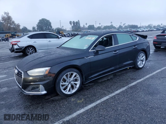2021 Audi A5 Sportback Premium with VIN WAUABCF50MA033161, listed as a Copart auction lot 82951363 with 682 mi miles. Bid and sale history available at carsss.com. Image 1.
