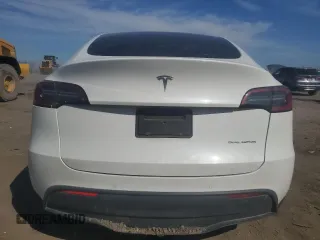 2022 Tesla Model Y Long Range with VIN 7SAYGAEE3NF416838, listed as a Copart auction lot 46157675 with 24,254 mi miles and Salvage Title. Bid and sale history available at DreamBid. Image 6.