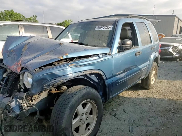 2003 Jeep Liberty Limited with VIN 1J4GK58K53W658792, listed as a Copart auction lot 55672325 with 224,489 mi miles and Salvage title. Bid and sale history available at DreamBid. Image 14.