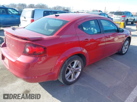 2012 Dodge Avenger SE with VIN 1C3CDZAG2CN255147, listed as a IAAI auction lot 41417897 with 196,514 mi miles and . Bid and sale history available at DreamBid. Image 4.