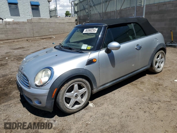 2010 MINI Convertible with VIN WMWMR3C5XATU98379, listed as a Copart auction lot 56360255 with 108,414 mi miles and Clean Title. Bid and sale history available at DreamBid. Image 1.