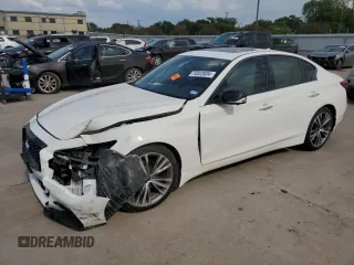 2023 Infiniti Q50 Sensory z VIN JN1EV7CP5PM511511, wystawiony jako Copart lot #70323834 z przebiegiem 29 298 mil mil oraz Szkoda całkowita • Salvage title. Historia ofert i sprzedaży dostępna na DreamBid. Obrazek 1.